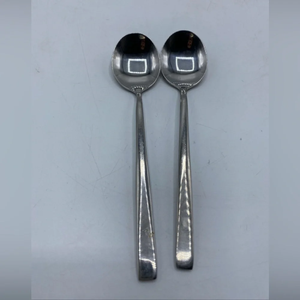 Vintage Swiss Air Stainless Small Spoons Micro Bermdorf Flight Flatware Airline